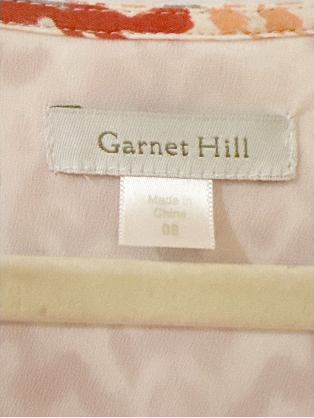 Garnet Hill Sleeveless 100% Linen Ikat Print Dress Size 8 - Picture 4 of 8